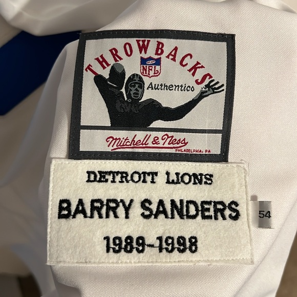 New with tags: Authentic throwback Barry Sanders jersey - Picture 3 of 6